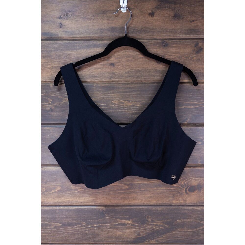Honeylove SoftForm Wireless Bra Black Size 1X Seamless Comfort Support